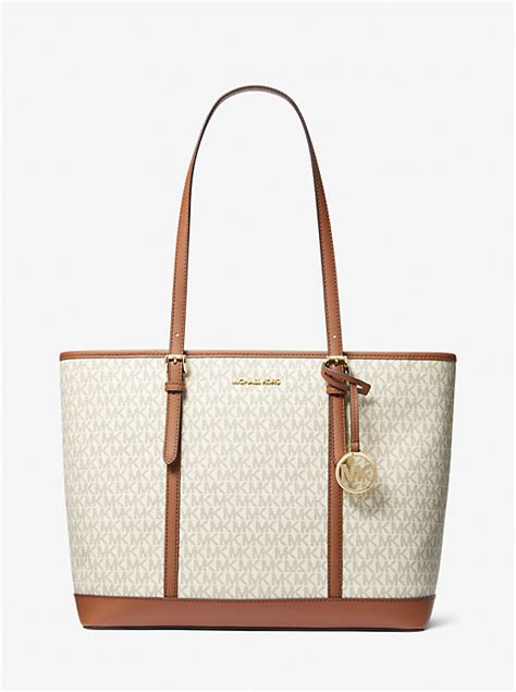 michael kors jet set travel large logo tote